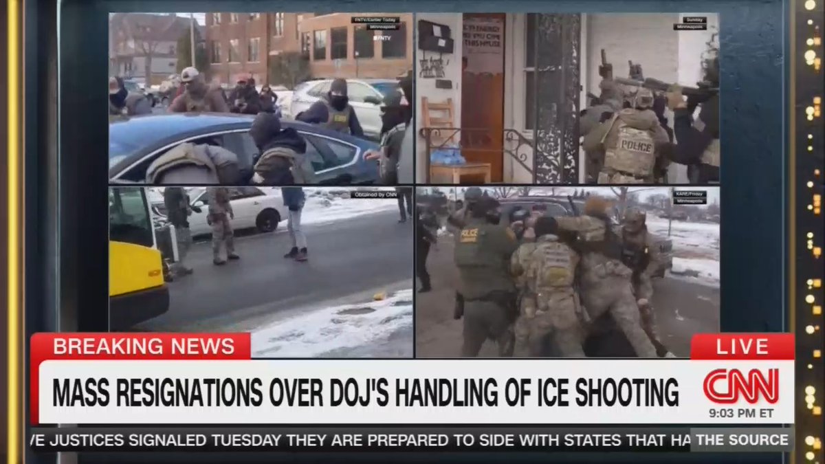 CNN airs a compilation of ICE aggression against peaceful protesters in Minnesota