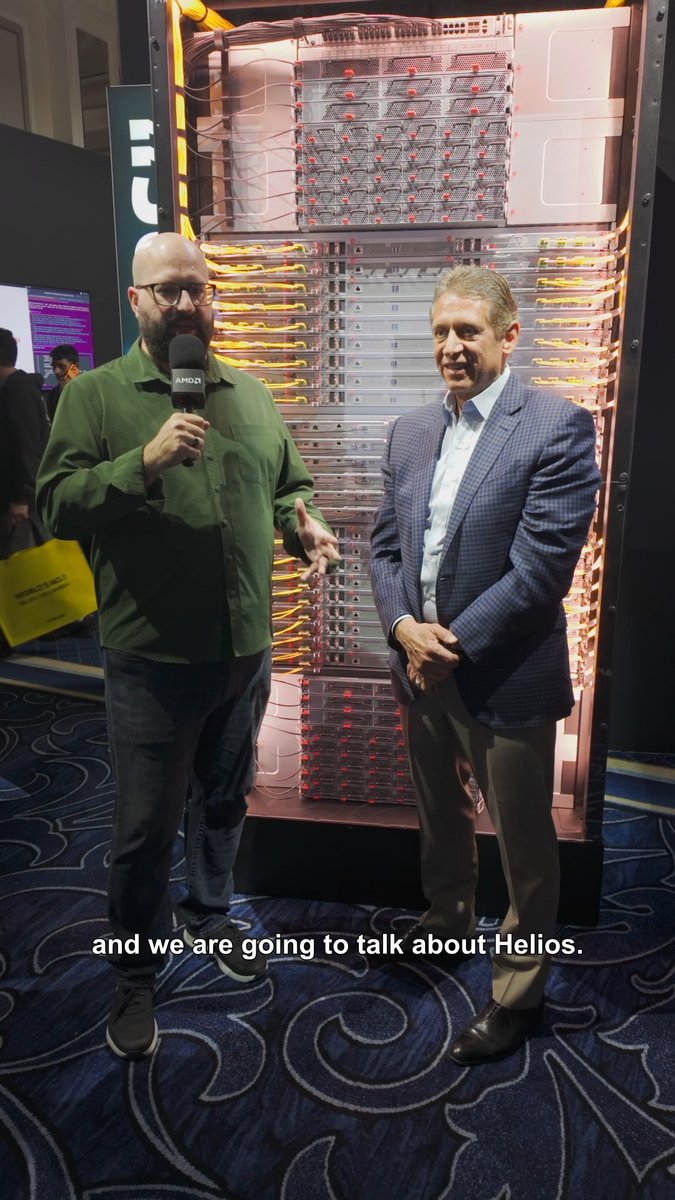 🎤 Overheard at #CES2026: AMD EVP Phil Guido shares how Helios addresses the performance, cost and compute demands for customers in a single solution.