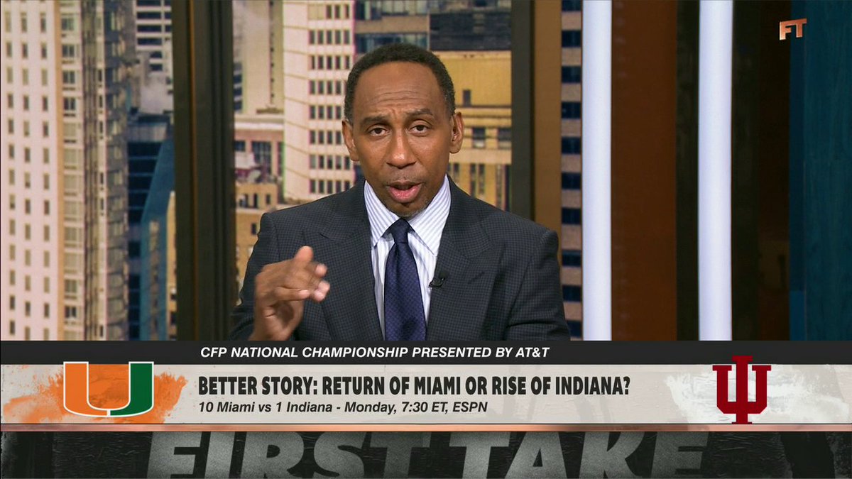 "It's the return of the U. ... Miami will bring back from a nostalgic perspective, that allure that built college football." Stephen A Smith on Miami being the better story if they win the National Championship 🙌