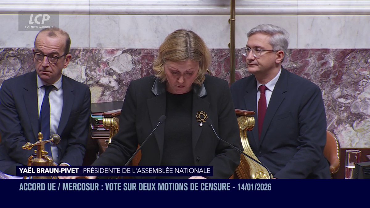 🚨🇫🇷 FLASH | L’Assemblée nationale REJETTE la motion de censure déposée par LFI. ✅ POUR : 256 🟰 NÉCESSAIRES : 288