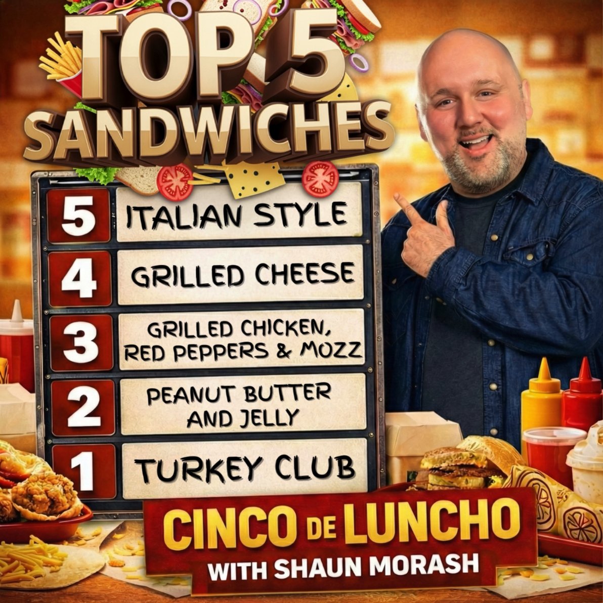 Morash ranks the five best sandwiches on today's Cinco. Did he get it right? 🥪