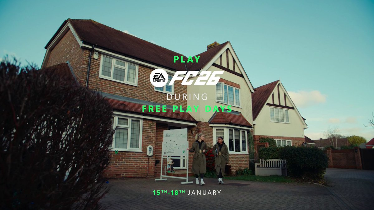 Knock knock, there’s someone at the door 🚪 Play EA SPORTS FC 26 FOR FREE between the 15th – 18th January during #FreePlayDays on Xbox