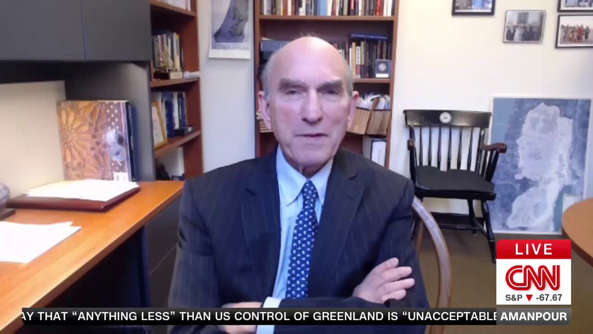 "He's got to act now." President Trump's former special representative for Iran Elliott Abrams tells me that, having encouraged people to continue protesting in Iran, "considering the rate that people are being killed in the streets, [Trump] has got to act before the weekend is over."