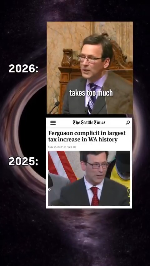 While making his pitch for a state income tax in Washington during his state of the state address, Gov. Bob Ferguson said “we are facing an affordability crisis” and that “our system takes too much in taxes from hardworking families and not enough from the wealthy.” This is the same governor who signed the largest tax increase in state history – $9.2 billion – taxing everything from jobs to ZYNs and raising fees on the Discover Pass, hunting, and fishing.