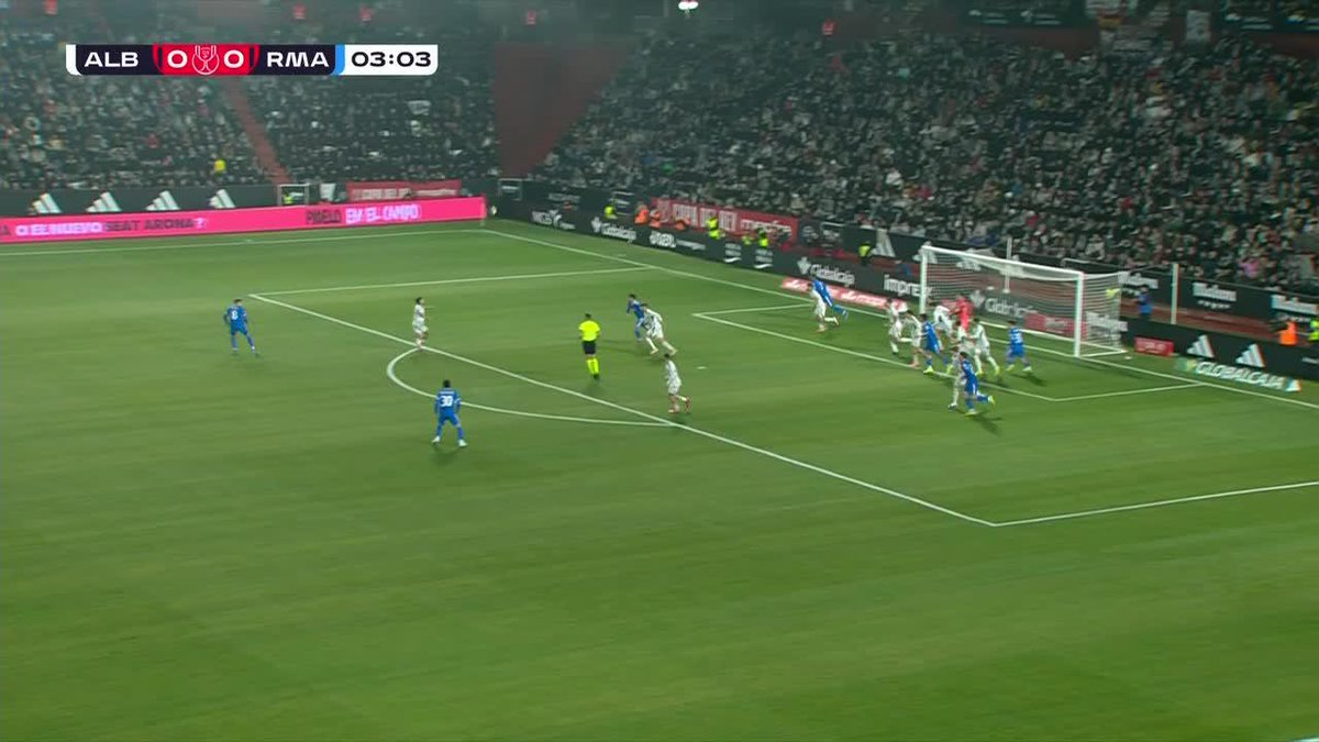 Albacete of the second division of Spanish football have taken the lead vs. Real Madrid 😳