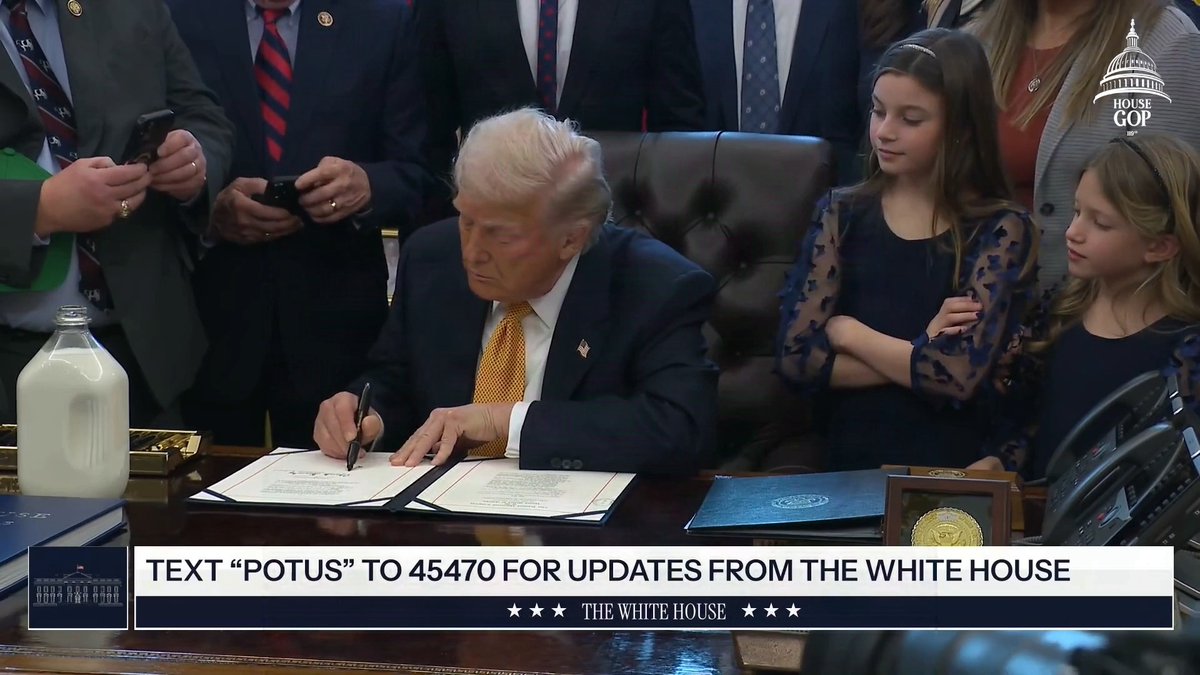 🐮 President Trump has officially signed Glenn "GT" Thompson's Whole Milk for Healthy Kids Act INTO LAW! 🥛