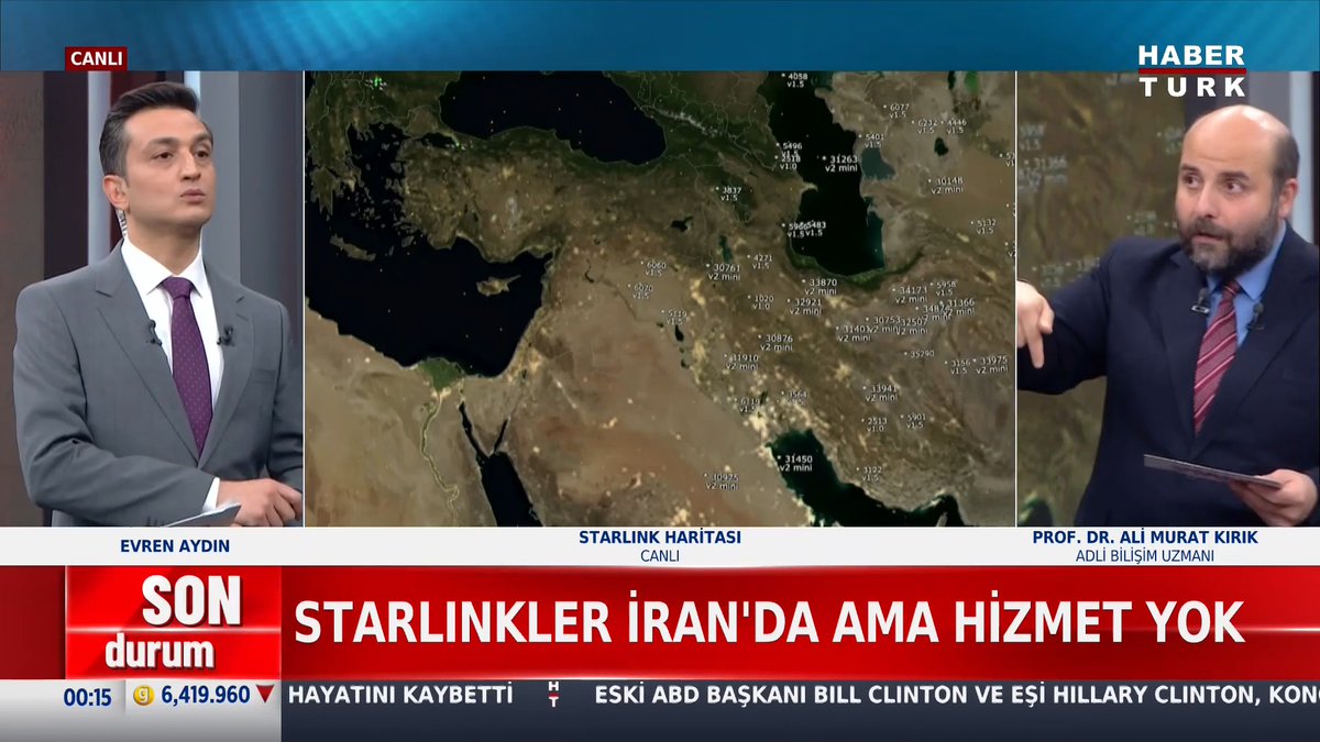 📌Starlinkler İran'da ama hizmet yok: İran Starlink'i nasıl durdurdu? Adli Bilişim Uzmanı Prof. Dr. Ali Murat Kırık🇹🇷 #GeceRaporu'nda değerlendirdi.