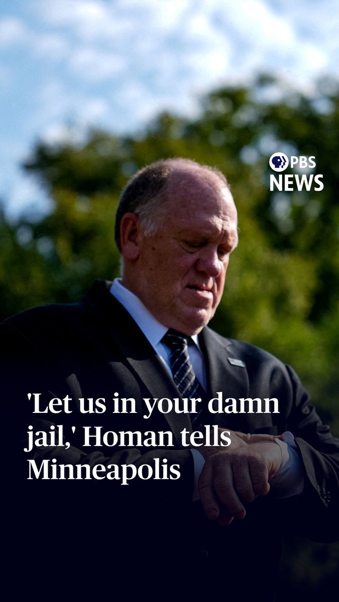 White House border czar Tom Homan blamed Minneapolis for the recent actions of federal immigration agents, saying the city needs to let agents into their "damn jail." "If they let us in their damn jail and stopped being a sanctuary city, we could arrest the bad guy in the safety and security of the jail," he said to reporters outside the White House Wednesday. "But because they normally release them, now we've got to go to the community and find them." PBS News' Elizabeth Landers asked Homan about recent video showing U.S. Immigration and Customs Enforcement agents dragging a woman out of her car in Minneapolis. "In places that's not a sanctuary, one agent can walk into a jail and arrest one criminal illegal alien," he later added. "But when you release them in the community, now we got to send the whole team cause we got to arrest somebody on their turf." His comments come more than a week after an ICE agent fatally shot Renee Good on a Minneapolis street, prompting ongoing protests.
