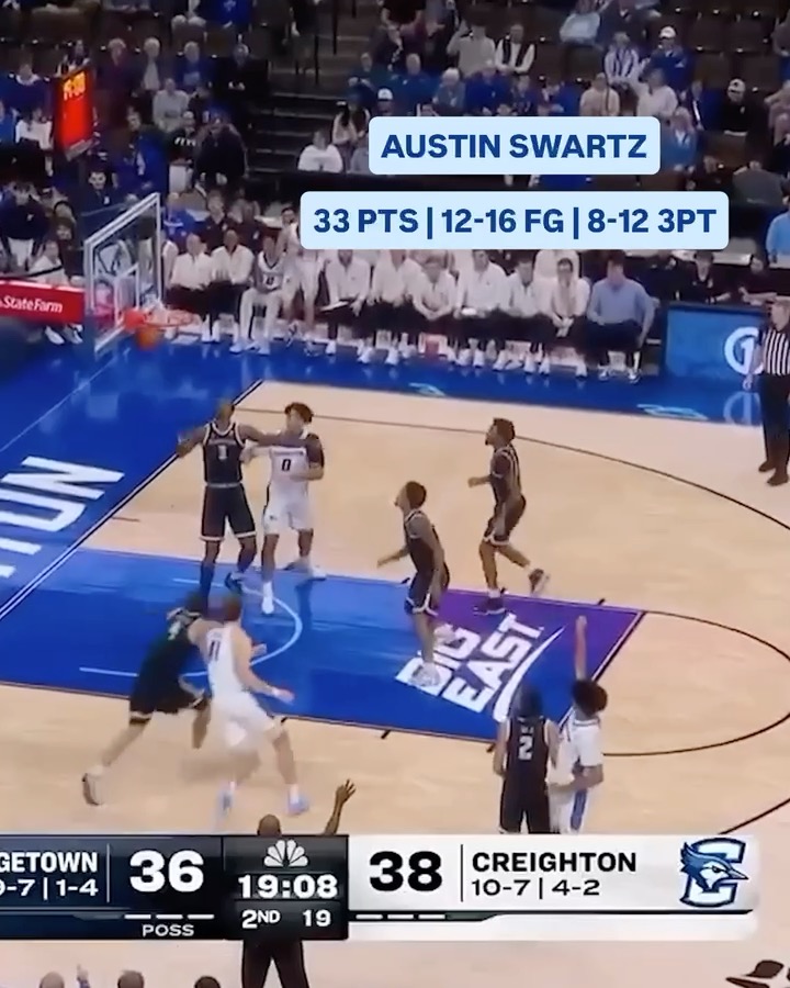 Austin Swartz came in CLUTCH in the OT game versus Georgetown.