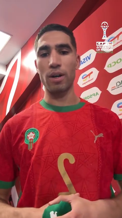 Achraf Hakimi a un message pour tout le peuple marocain. 🇲🇦🥹