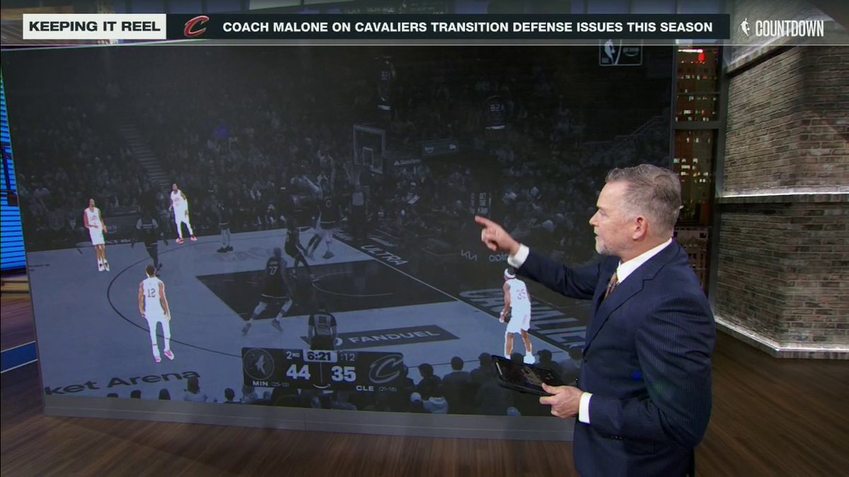 Coach Michael Malone "keeps it reel" as he breaks down some Cavaliers tape 🎞️ ✍️ Watch Cavaliers-76ers at 7 PM on ESPN and the ESPN App 🍿