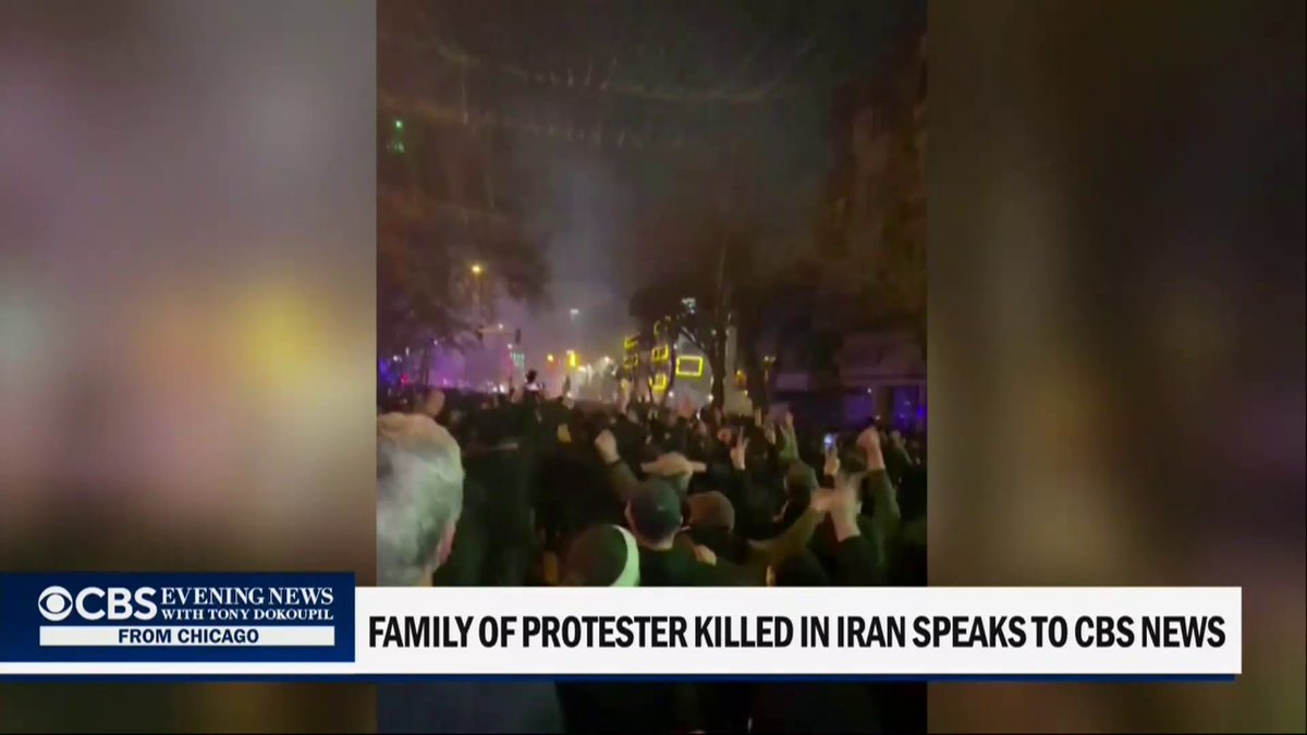 President Trump said Wednesday he's heard on "good authority" that Iran is stopping its deadly crackdown on anti-government protests. Imtiaz Tyab spoke with the mother of 23-year-old Rubina Aminian who was killed in the protests.