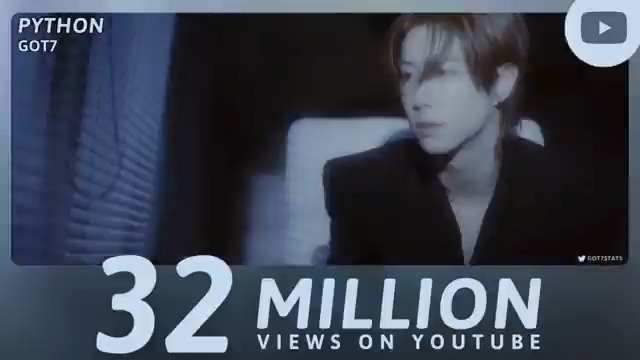 “PYTHON” music video has now surpassed 32 million views on YouTube. GOT7 - PYTHON — GOT7 GOT7 (갓세븐) #GOT7 #갓세븐 #GOT7_PYTHON