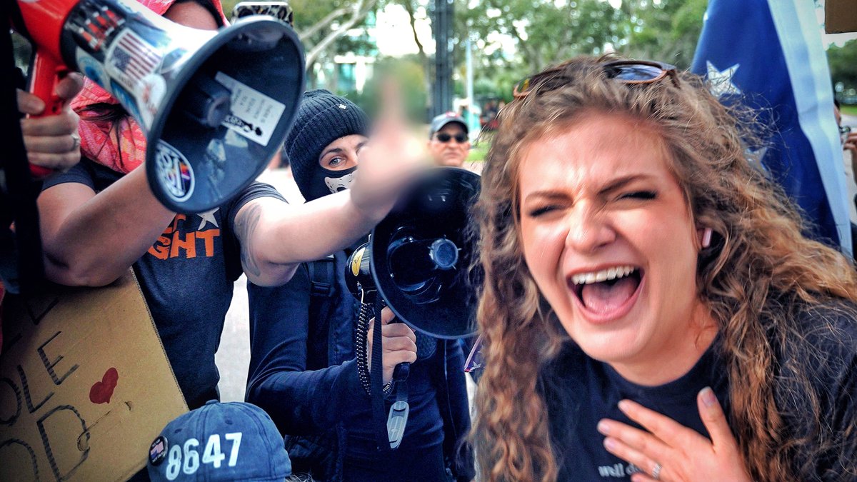Anti-ICE protestors go INSANE in St. Pete and throw HUGE temper tantrums when I showed up with a DIFFERENT opinion! ❄️ 🤣