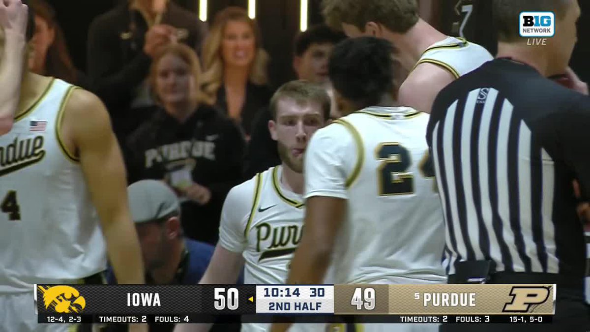 Absurd second half offensively for Purdue to come back from a nine-point second-half deficit and beat Iowa: - 72.7% from the field in the second half - One -- ONE! -- missed shot in the final 10:30 - Braden Smith: 16 PTS, 4 AST after halftime - 14-16 FTs