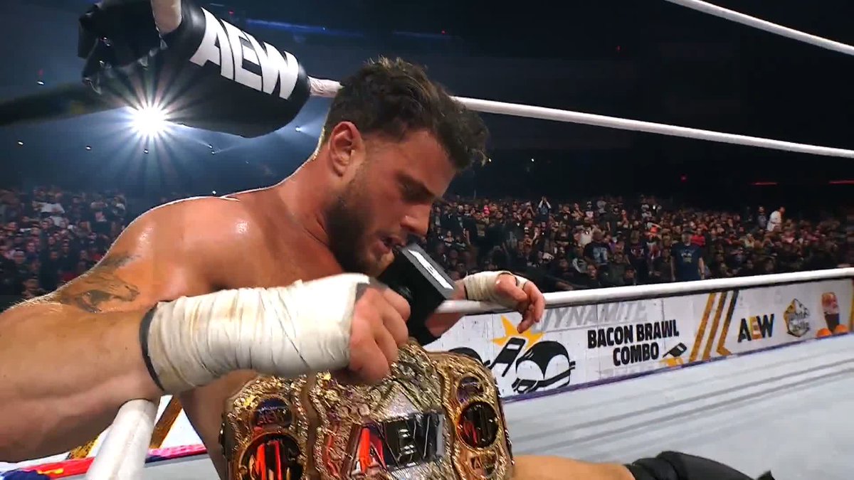 #AndStill. Maxwell Jacob Friedman™️ feigned giving @BandidoWrestler respect after their hellacious fight and tried to add insult to injury! Watch #AEWDynamite LIVE on TBS & HBO Max