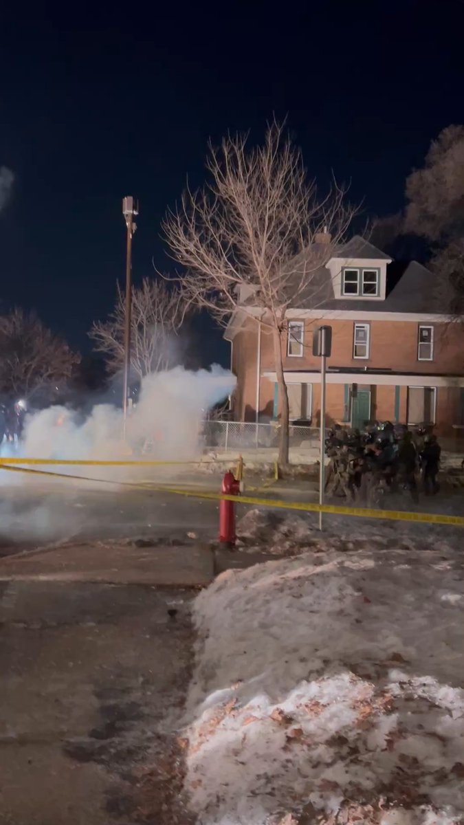 Around 9 p.m., federal agents shot rubber bullets and released gas canisters in north Minneapolis as protesters gathered after a federal agent shot a man in the leg.