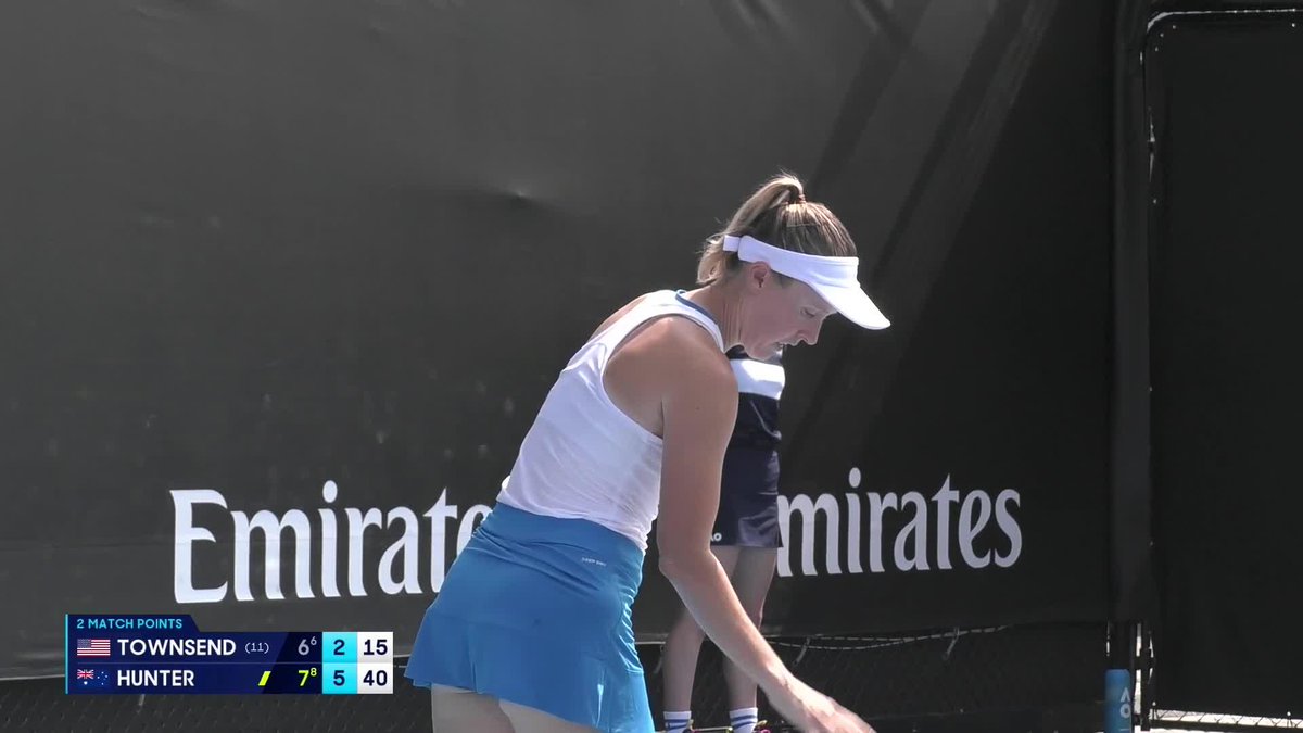 What it means 🥹 Storm Hunter takes down Townsend in straight sets to secure an emotional return to the Australian Open main draw ❤️ Wide World of Sports • ESPN • TNT Sports • WOWOWテニス • #AO26