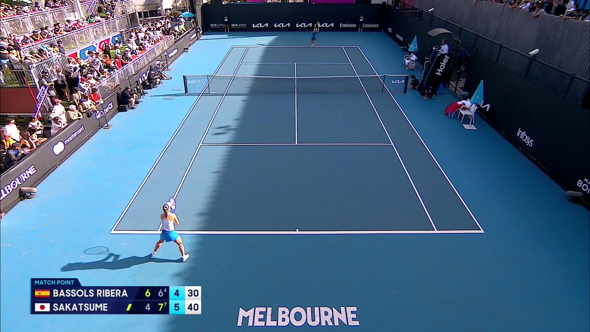 What it means 🥹 Coming back from a set down to book a spot in the #AO26 main draw, Sakatsume takes the match 4-6 7-6 (4) 6-4. Wide World of Sports • ESPN • TNT Sports • WOWOWテニス • #AO26