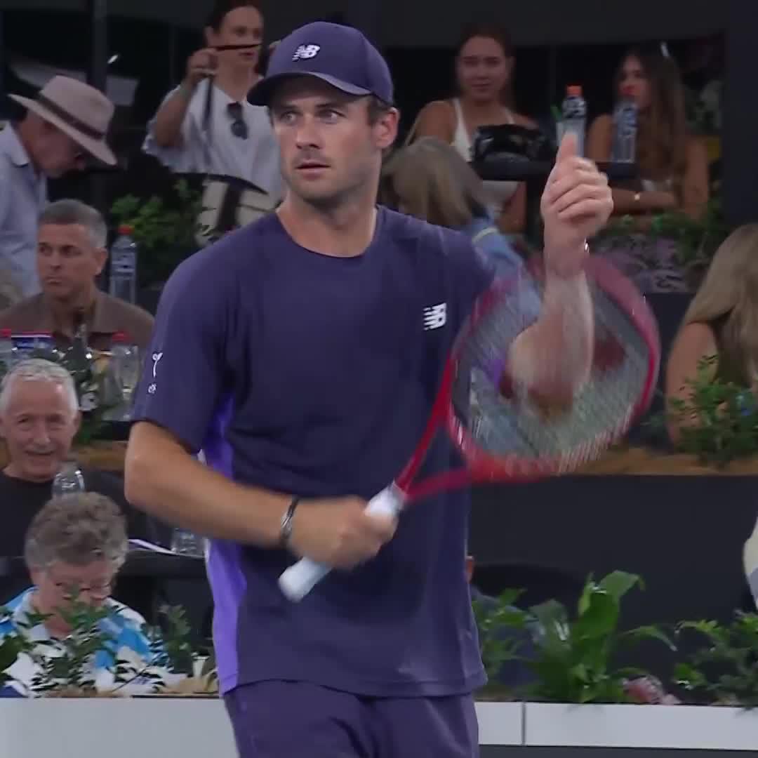 Paul on the ball 🎾 Tommy Paul races past Vukic and into his third #AdelaideTennis semi-final, 6-3 6-2.