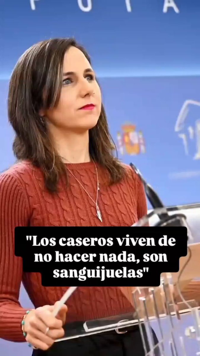 La garrapata de Ione Belarra es tan despreciable que se atreve a llamar "Sanguijuelas" a los caseros que ponen su vivienda en alquiler. Urge una #leyantiocupas. Tú sí que eres una sanguijuela, parásita.