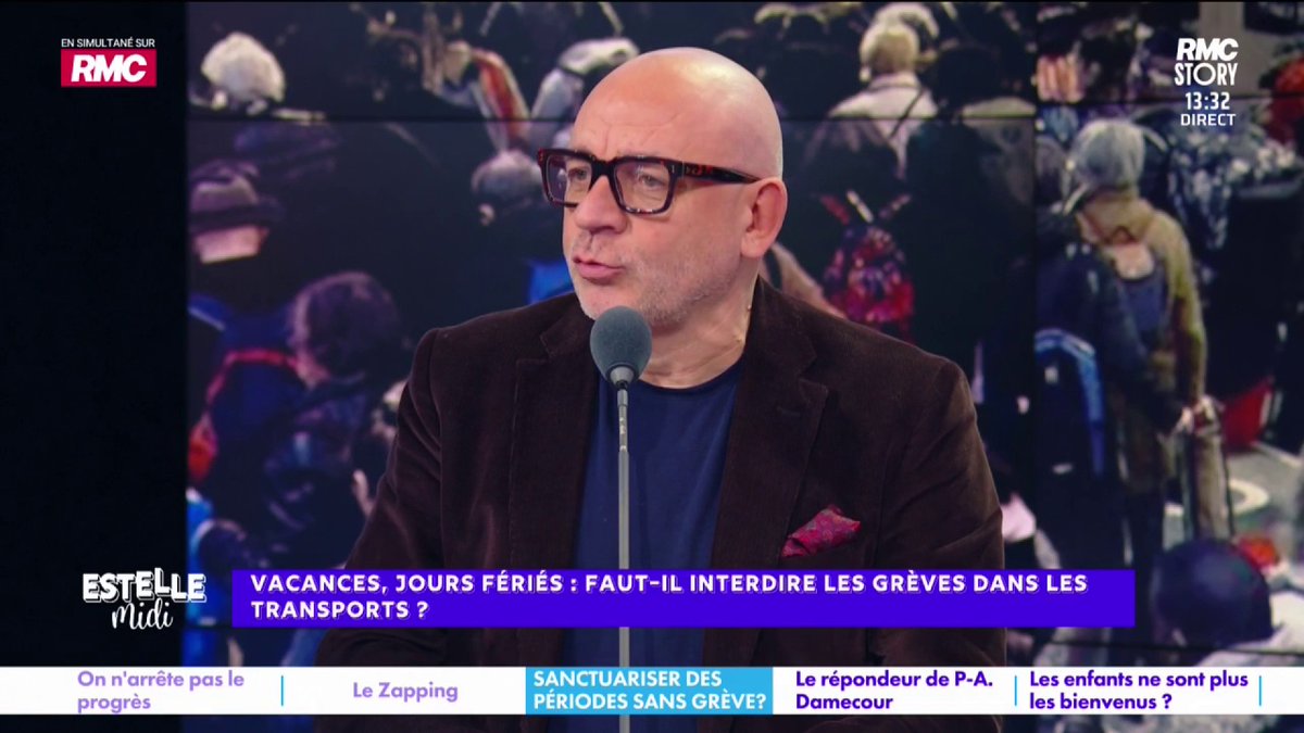 🚅 Faut-il interdire les grèves certains jours dans les transports ? 🎙️ frédéric hermel🇫🇷 : "Ou alors, "vous faites ce que vous voulez" mais l'État va arrêter de rembourser la dette de la SNCF ! Nous citoyens, même quand on ne prend pas le train on paie la SNCF !" #EstelleMidi