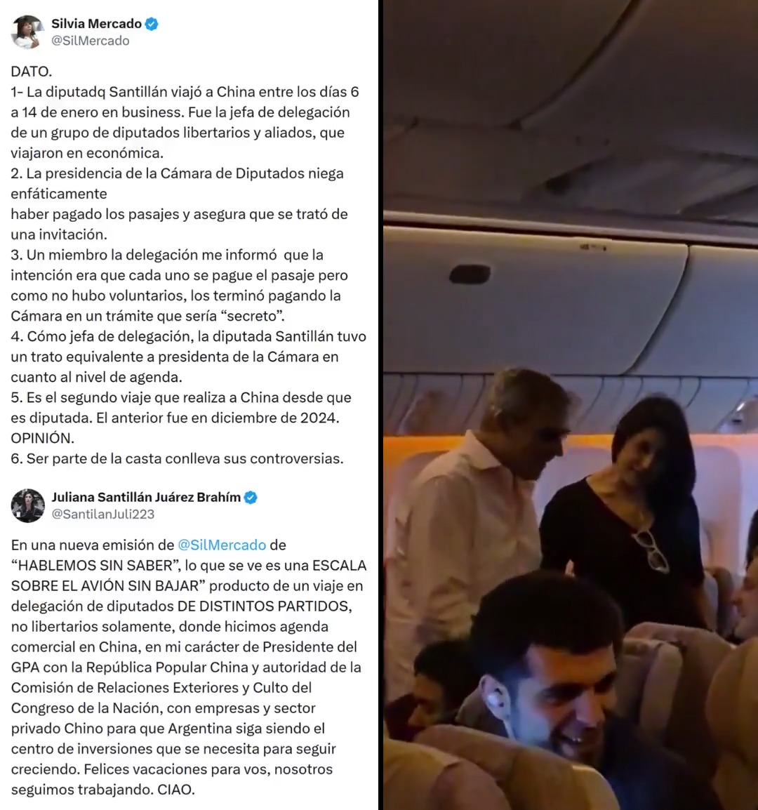 "Santillán": Por comentarios sobre el viaje de la diputada Juliana Santillán a China