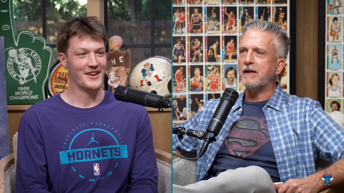 🎙️ Kon Knueppel: "I definitely have a more mature game. Growing up playing in adult men's leagues all the time—my dad's been running a men's league in Milwaukee for 20 years—so I had to develop that aspect of playing off the ball that youth basketball doesn't really get you nowadays." "The Instagram trainers and all that stuff, it becomes more about one-on-one skills. But playing in that men's league, you learn to be more physical, how to move off the ball—all those things that are really important in today's NBA." [...] 🎙️ Kon Knueppel: "We're playing our brand of basketball. We want to play fast, unselfishly, and together. We're a good rebounding team and we can hang our hat on that... it's a fun brand of basketball to play." 🎙️ Bill Simmons: "Yeah, everybody seems like they give a crap. Likable team, good future."