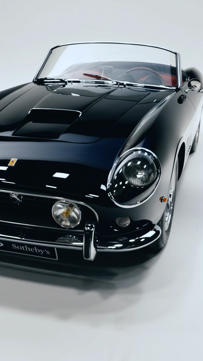 One of Ferrari’s most celebrated masterpieces lands in Paris. Introduced in 1960, the Ferrari 250 GT SWB California Spider by Scaglietti is one of the most celebrated open grand tourers ever made. Built in just 56 examples, this covered-headlamp variant is widely regarded as the most beautiful. Chassis 1915 GT, the third SWB built, comes from 30 years of single-owner care and carries Ferrari Classiche “Red Book” certification, confirming its matching-numbers engine, rear axle, and coachwork. Fully documented and offered with a purpose-built 3.8-litre alternative engine, it is a standout example of Maranello’s iconic open GT. Offered at RM Sotheby’s Paris on 28 January 2026. Register to bid at #RMParis #RMSothebys #Ferrari250 #250California #Ferrari250GTCalifornia
