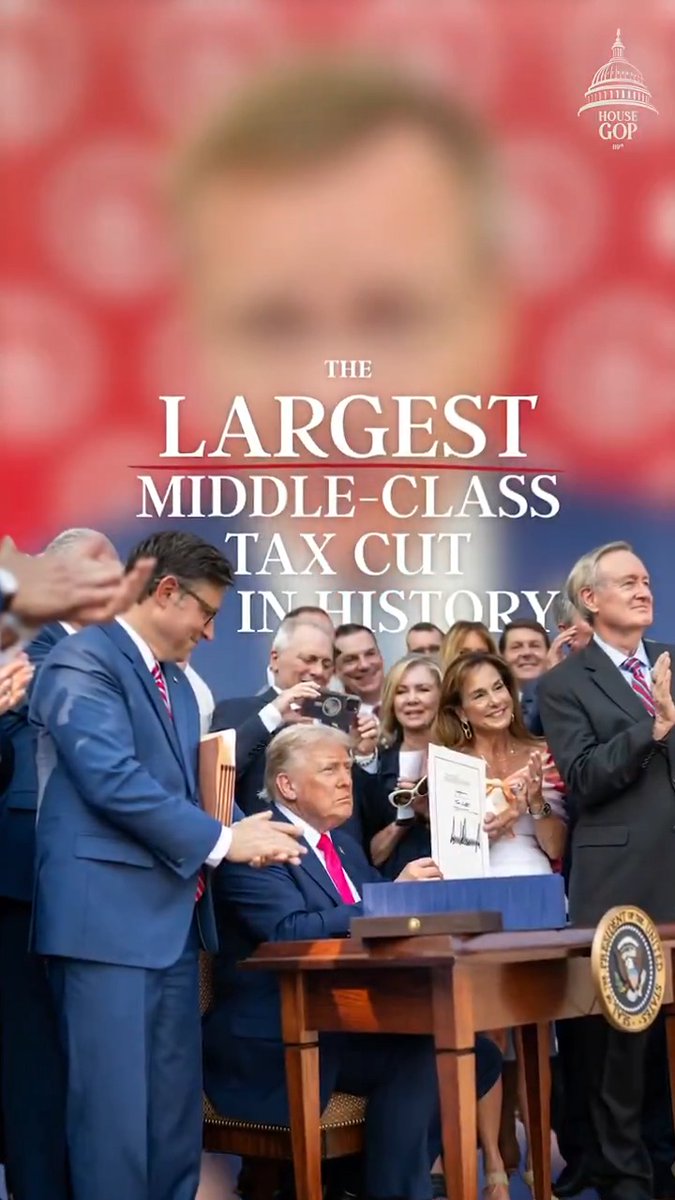 House Republicans and President Trump are continuing to DELIVER for the American people! 🇺🇸 Lower taxes 🇺🇸 Lower costs 🇺🇸 Bigger paychecks