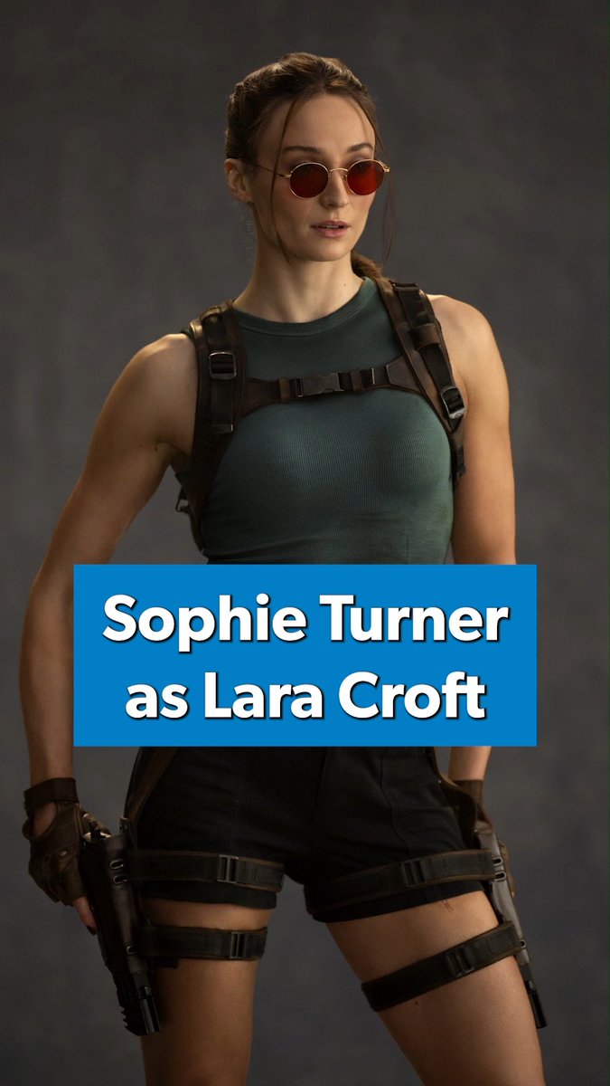 Amazon has released the first official image of Sophie Turner as Lara Croft, ahead of the release of its Tomb Raider TV series.