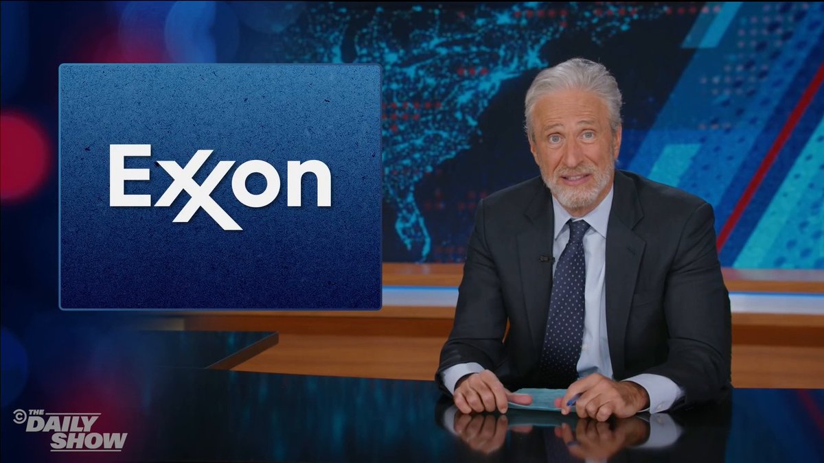 Everything is so f**ked up that Trump has Jon Stewart defending... an oil company?!