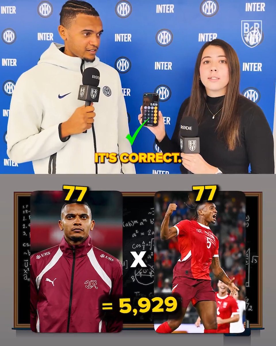 Manuel Akanji’s math skills are no joke 🔢🧠 Inter ⭐⭐