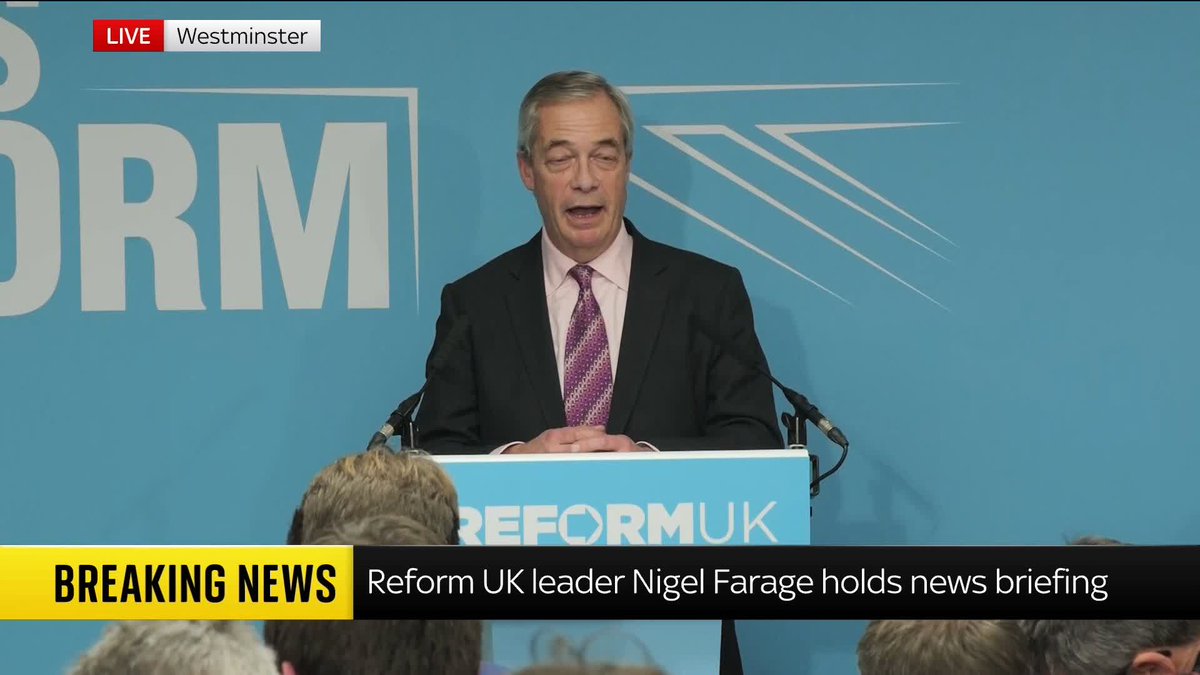 BREAKING: "This is the latest Christmas present I've ever had." Nigel Farage confirms former Conservative MP Robert Jenrick has joined Reform UK after his sacking from Kemi Badenoch's shadow cabinet earlier today. 📺 Sky 501, Virgin 602, Freeview 233