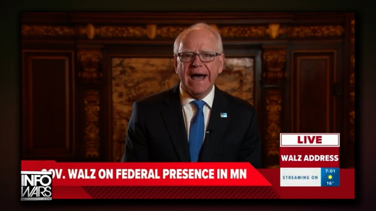 BREAKING VIDEO: Tim Walz Calls On Minnesotans To Stalk, Harass, & Record ICE Agents in Lie-Filled Rant During Primetime Propaganda Speech