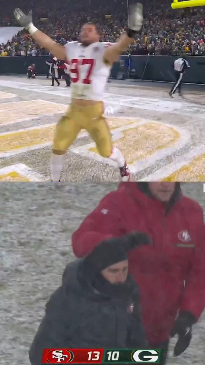 Pure joy in the snow ❄️ San Francisco 49ers SFvsSEA– Saturday 8pm ET on FOX/FOX One Stream on NFL+