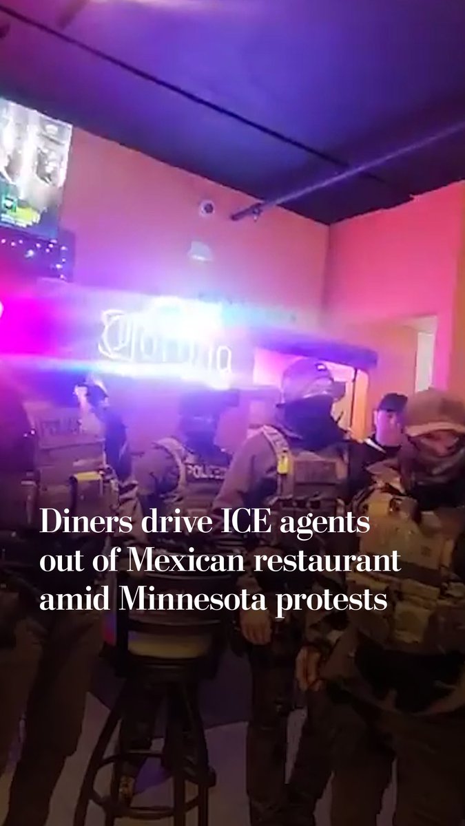 ICE agents left a Mexican restaurant in St. Paul, Minnesota, after patrons yelled at them to get out. President Trump has threatened to invoke the Insurrection Act in Minnesota to quell protests over a recent federal immigration enforcement surge.
