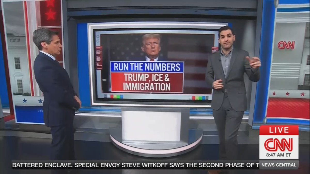 Harry Enten: Trump's net approval rating on immigration. If you look a year ago, he was at +8 points. Look at this drop. Way, way down in the basement, now down to -11 points. That's a nearly 20 point swing in the negative direction