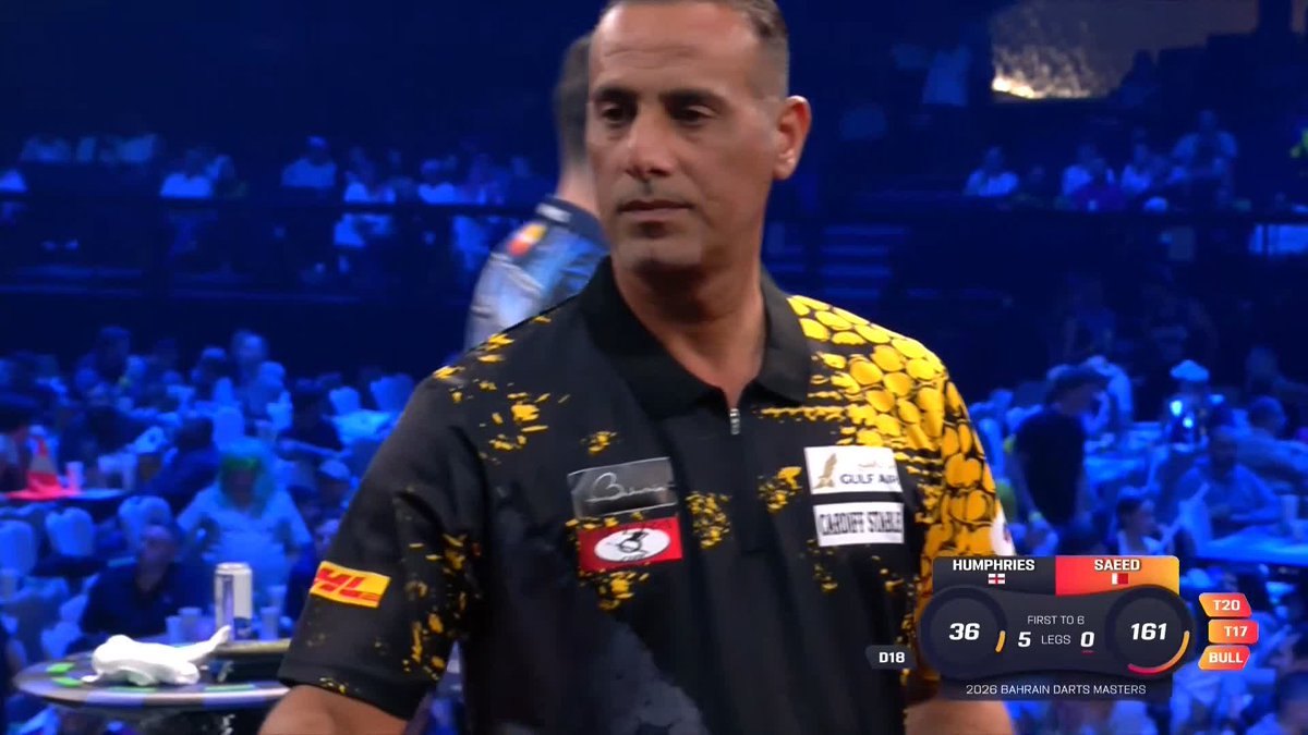 HUMPHRIES STORMS THROUGH! Luke Humphries sees off Abdulla Saeed 6-0 to race into the Quarter-Finals, averaging 103 in the process. 📺 #BahrainDarts | R1