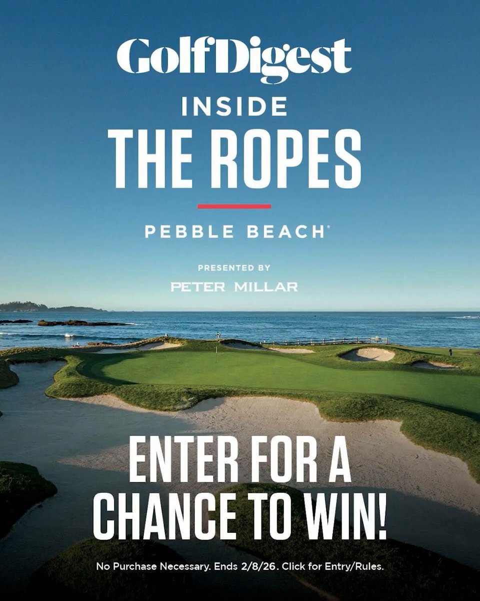 The ultimate golf experience is waiting for you at Pebble Beach! 🙌 You and a guest can play Pebble's world-class courses, stay at the lodge, receive an outfitting from Peter Millar, and more! Learn more and enter for a chance to win: