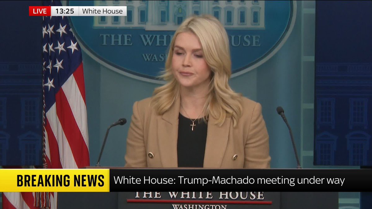 "All options remain on the table." White House press secretary Karoline Leavitt says Donald Trump has warned Iran of 'grave consequences' if the killing continues. 📺 Sky 501, Virgin 602, Freeview 233, and YouTube