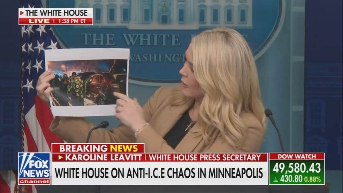 Leavitt complains that protesters are pointing their middle fingers at ICE vehicles