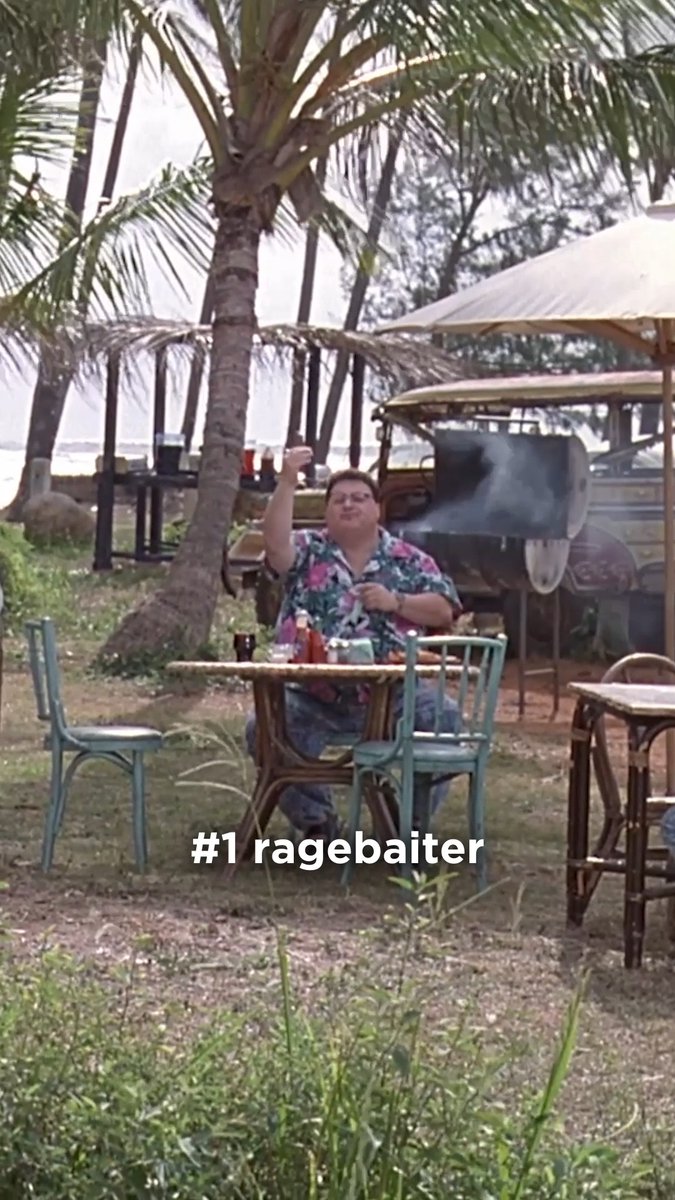 If you looked up “ragebait” in the dictionary, you’d see his picture.