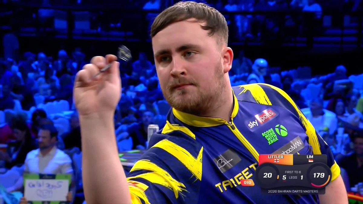 EMPHATIC FROM LITTLER! ☢️ Luke Littler kicks off his title bid in sensational style, averaging over 106 to complete a 6-1 victory over darting icon Paul Lim! 📺 #BahrainDarts | R1