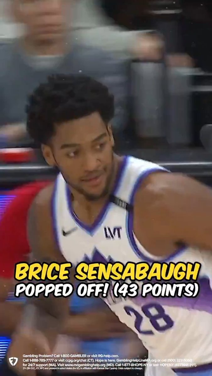 $200,000 IN BONUS BETS ... nearly 😱 Brice Sensabaugh was 7 points away from a 50-PIECE Wednesday night. Nine bettors were 𝘵𝘩𝘢𝘵 𝘤𝘭𝘰𝘴𝘦 to a MASSIVE share of bonus bets 🤑