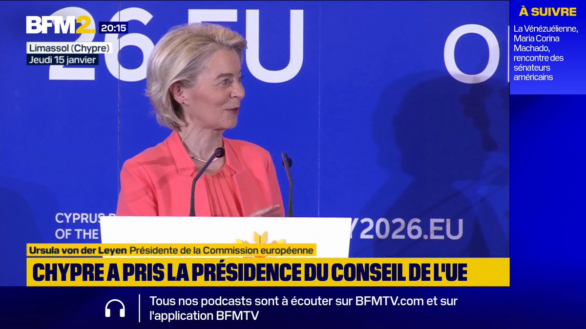 💬 "Samedi, au Paraguay, nous écrirons l'histoire" Ursula von der Leyen, la présidente de la Commission européenne, se félicite de la signature de l'accord du Mercosur qui "créera la plus grande zone de libre-échange au monde" #BFM2