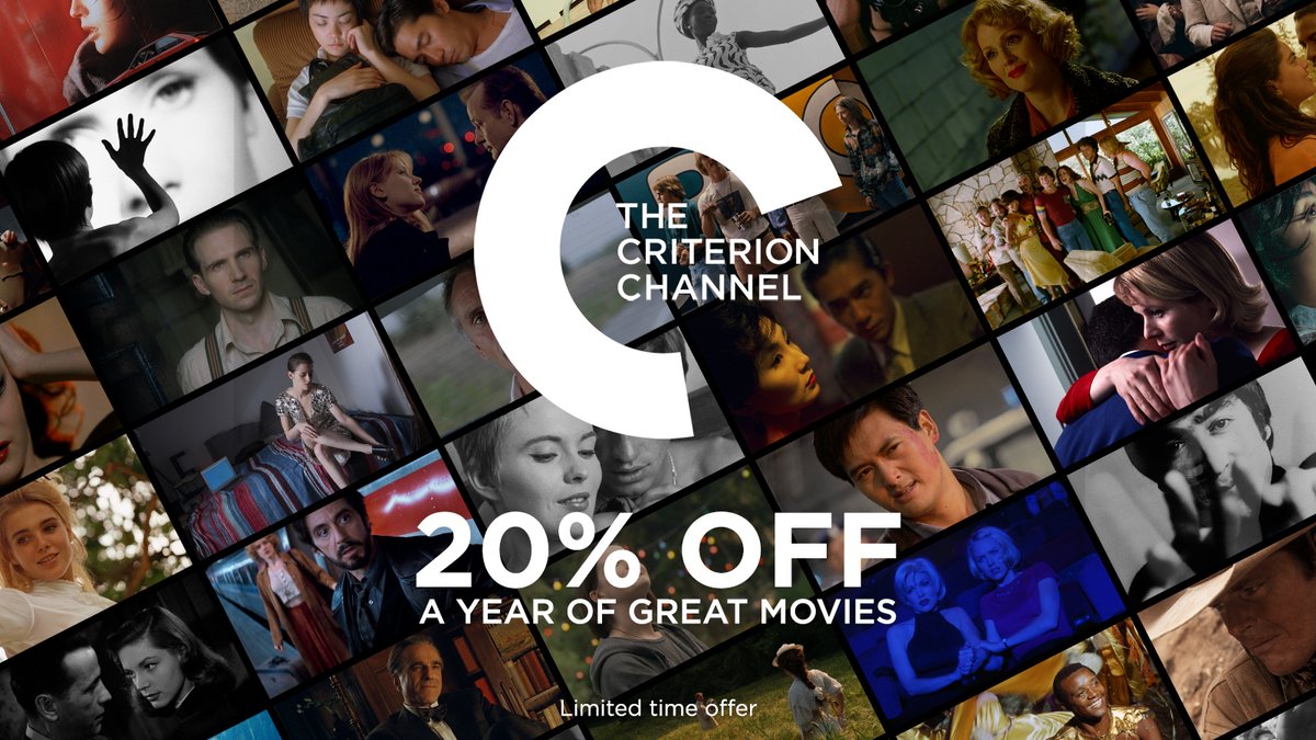 ❄️❤️ CRITERION CHANNEL WINTER SALE ❄️❤️ Now through February 2, save 20% on new annual Criterion Channel subscriptions — that’s less than $7 a month for a year of great cinema! Sign up today to start your free trial!