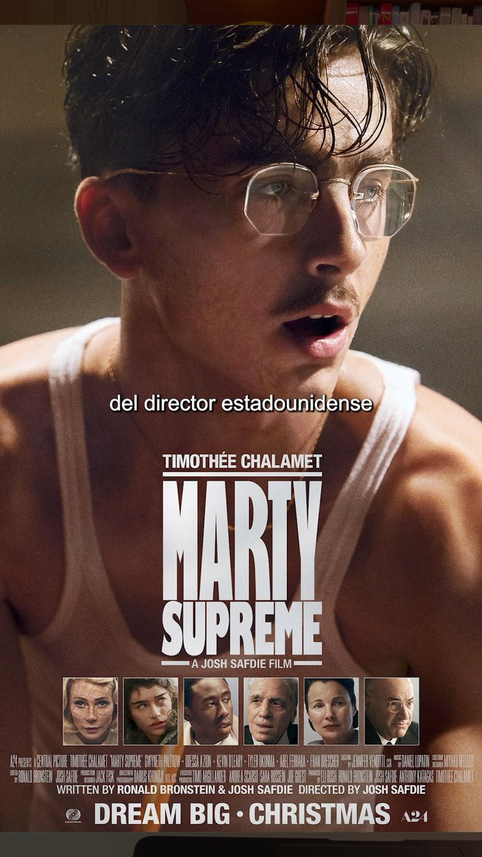 Esta semana en #CineAparte, Fernanda Solórzano reseña "Marty Supreme", la nueva cinta de Josh Safdie inspirada en la vida de Marty Reisman, célebre jugador de pimpón, aunque la película va mucho más allá de ese aspecto. Mira la videocolumna aquí: o escúchala en tu app de podcast favorita.