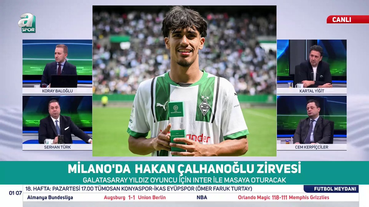 Serhan Türk: "Can Armando transferinde pürüzler vardı ama giderildi. Galatasaray, bugün isterse Can Armando Güner ile imzayı atar. Şu an için "Can Armando Güner, kesin Galatasaray'da" diyebiliriz, 'ıslak imzalara kaldı' diyebiliriz."