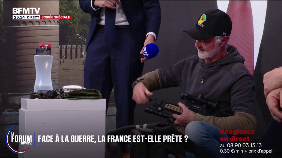 🗨️"Se réfugier dans la nature" Lampe frontale, nourriture, arbalète, éviter les zones urbaines... William, survivaliste et instructeur de survie, présente son sac de survie et donne ses conseils en cas de guerre #FORUMBFMTV